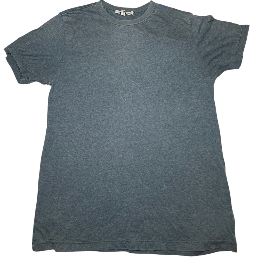 Men's Foreign Exchange Minimalist Blue T-Shirt Size Medium
